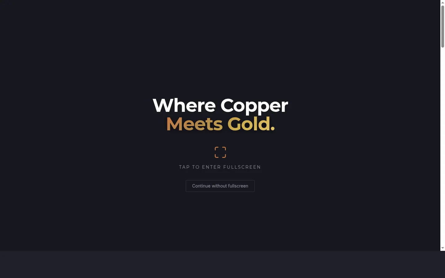The General Copper Gold website homepage